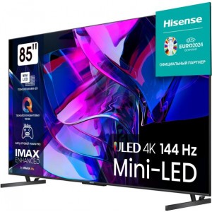 HISENSE 85U7KQ 4K UHD Smart Mini-LED ULED televízió, sötétszürke, 215 cm