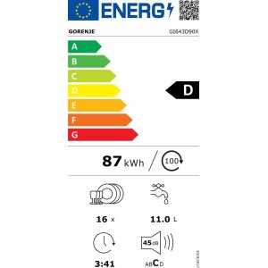 Gorenje GI643D90X Beépíthető mosogatógép