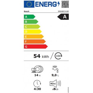 Bosch SMV6ECX10E Serie 6 Beépíthető mosogatógép