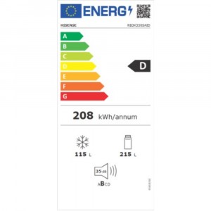 Hisense RB3K330SAIE Alulfagyasztós hűtőszekrény