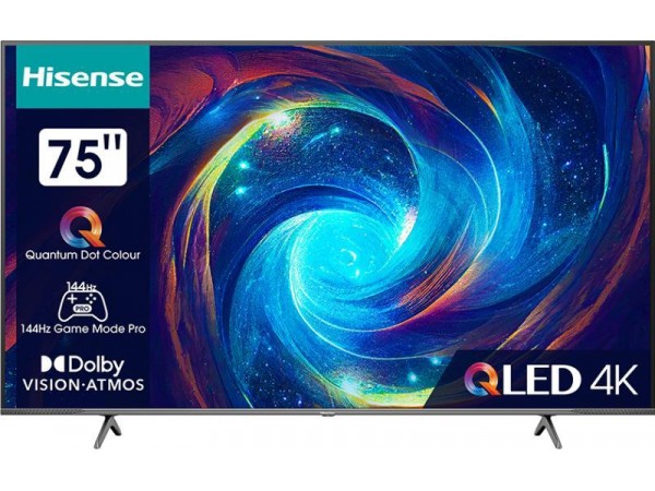 HISENSE 75E7KQ PRO 4K UHD Smart QLED televízió, sötétszürke, 189 cm