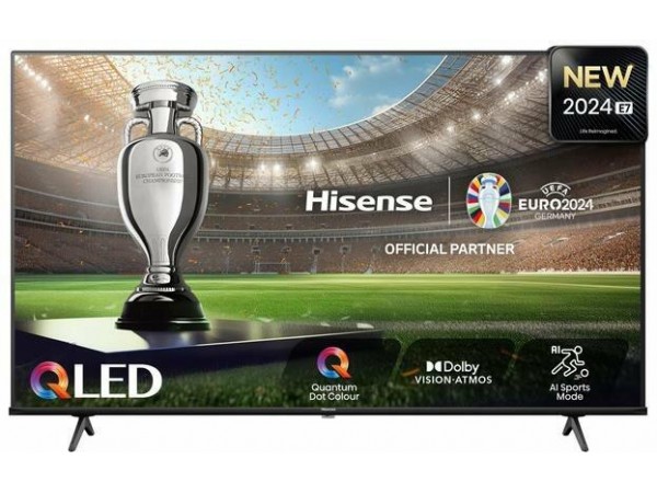 HISENSE 85E7NQ 4K UHD Smart QLED TV, fekete, 215 cm